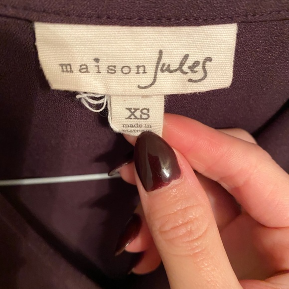 Maison Jules xs EUC purple wrap dress - Picture 2 of 6